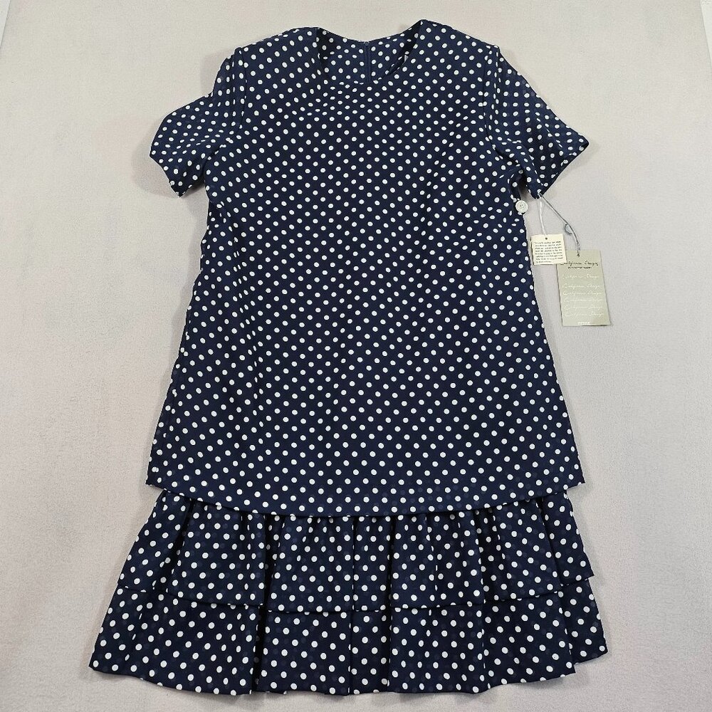 Navy Polka Dot Dress